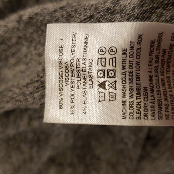 LUCKY BRAND Gray Cloud Jersey V-Neck Tunic Top sz XXL Women's Pullover Sweater - Picture 6 of 9